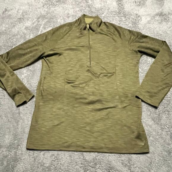 REI Shirt Mens Large Tall Active 1/4 Zip Pullover Long Sleeve Green - Picture 1 of 6